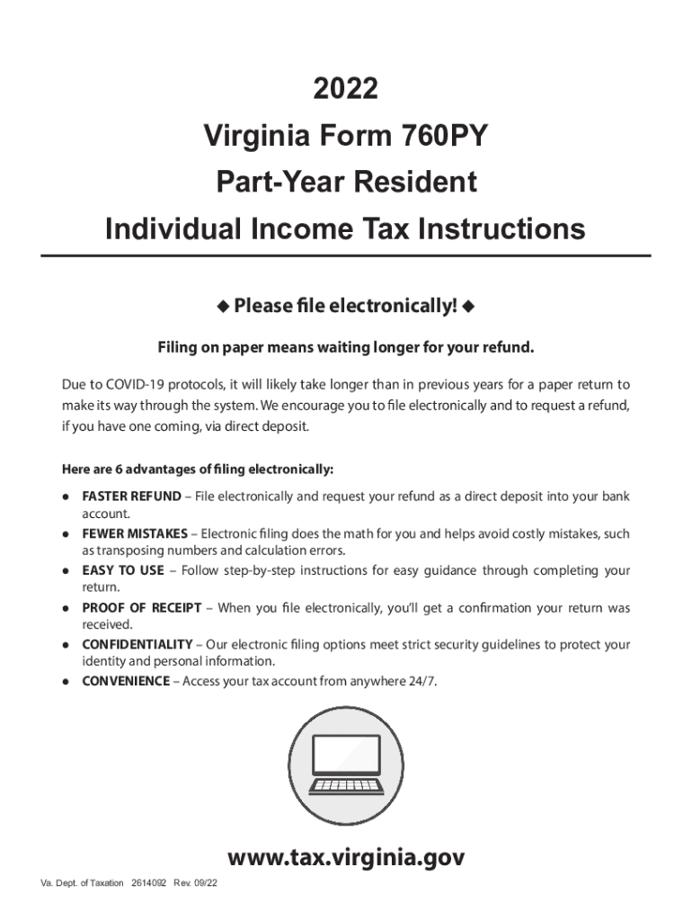  Www Taxformfinder OrgindexvirginiaVirginia Form 760PY Part Year Resident Individual Income Tax 2022-2024