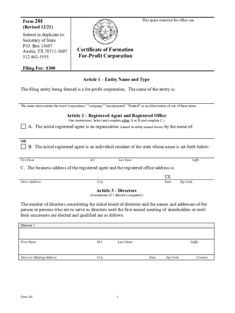  Fill IoForm 201General Information CertificateFillable Form 201General Information Certificate of 2021-2024