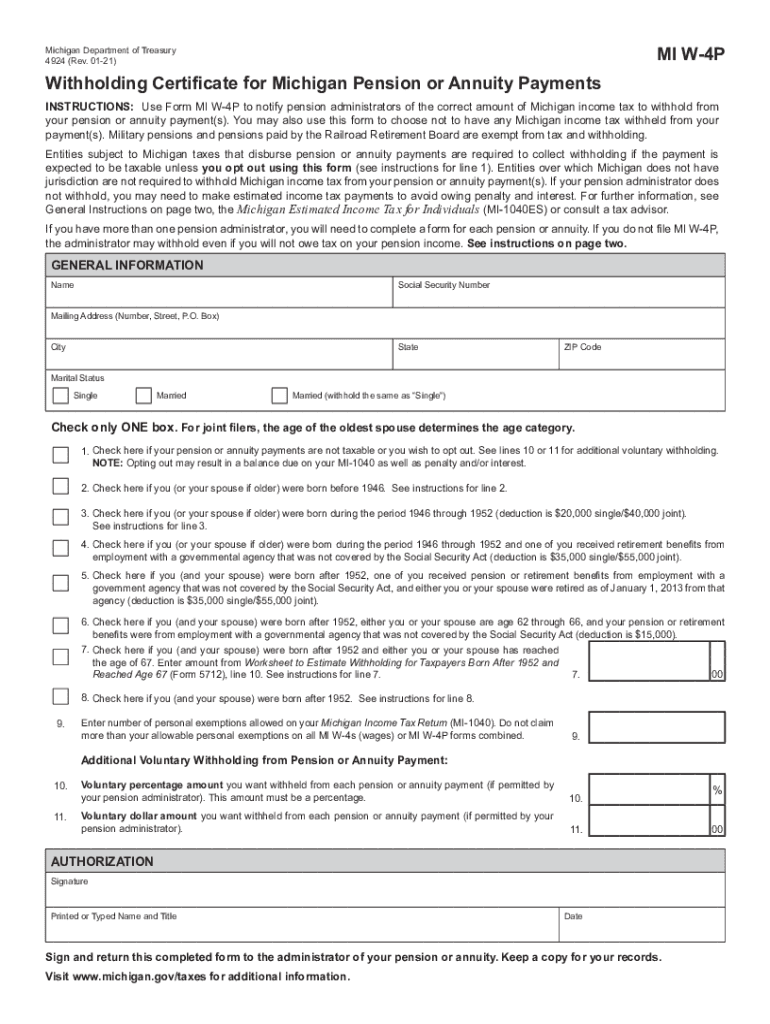  Reset Form MI W4PMichigan Department of Treasury 4 2021-2024