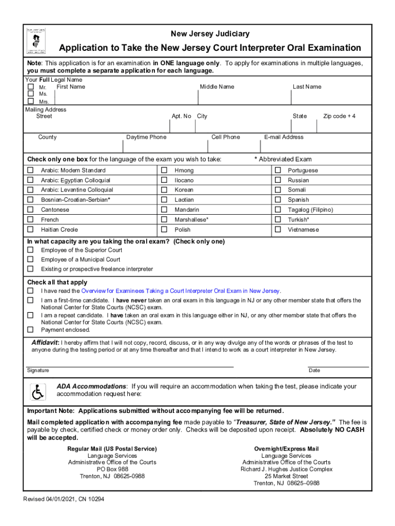 Www SignNow Com Fill and Sign PDF Form 119179Www Njcourts Govforms10294oralexamapplOverview of the ORAL