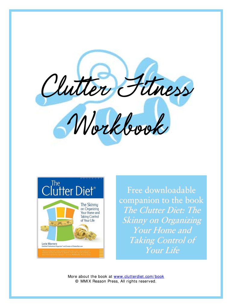 Cluttered Mess to Organized Success Workbook PDF  Form