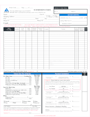 Anacs Submission Form