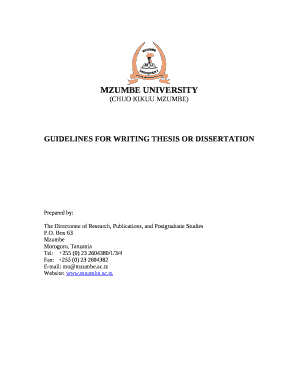 Mzumbe Research Proposal  Form