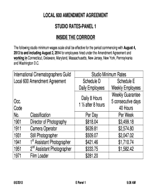 Local 600 Rate Card  Form