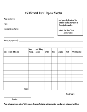 Expense Voucher Template  Form