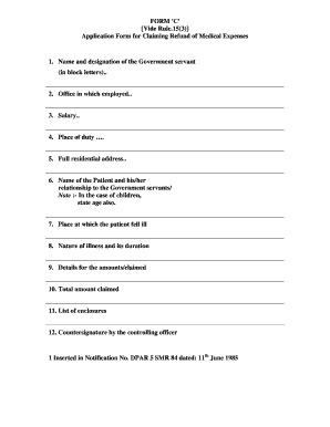 Form C Vide Rule 15 3 PDF