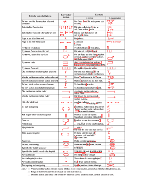 Korrekturtecken  Form