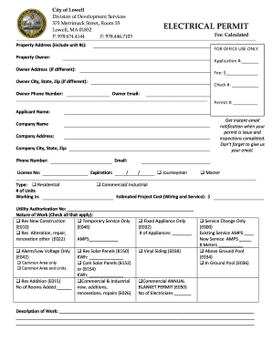 Electrical Permits Ma Form Lowellma