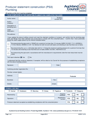 Plumbing Ps3  Form