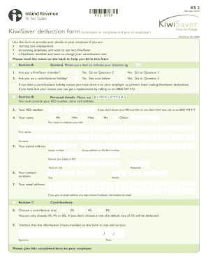 Kiwisaver Form