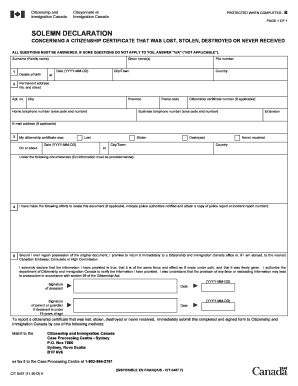 How to Fill Solemn Declaration Form