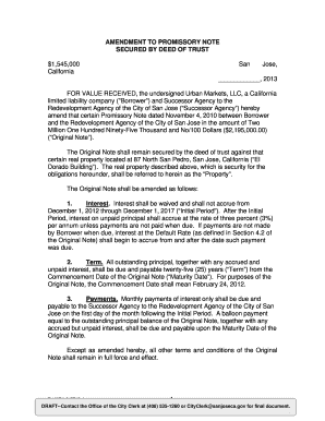 Virginia Promissory Note Amendment  Form