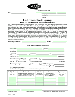 Lohnbest Tigung  Form