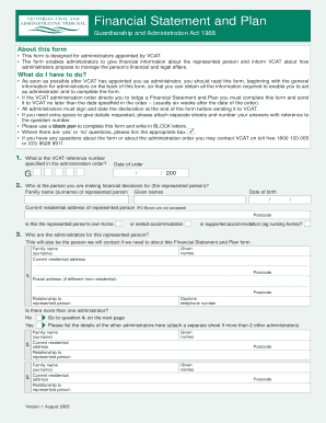 Vcat Financial Statement and Plan  Form