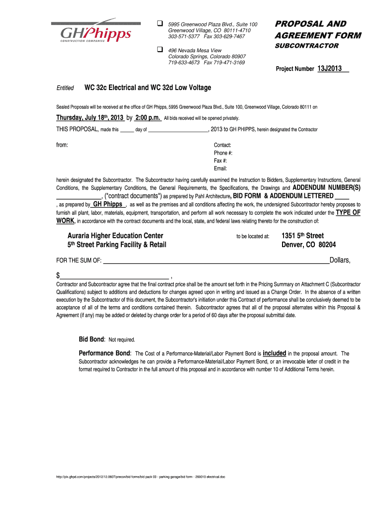  Low Voltage Wiring Bid Documents 2013-2024