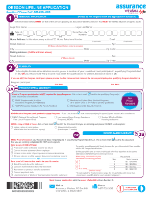 Assurance Wireless Oregon  Form