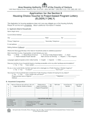 BApplicationb for the Section 8 Housing Choice Voucher Amp Project Bb Ahacv  Form
