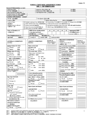 Tree Risk Assessment Form 2 Excel