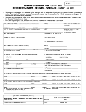 Indian Registration Form