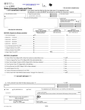State Criminal Costs and Fees 40 144  Form