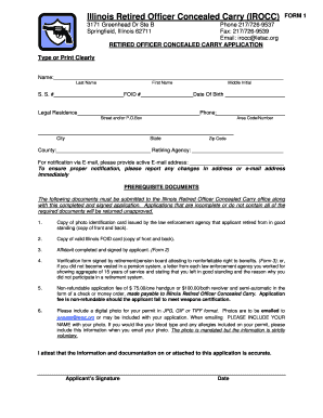 Irocc Application  Form