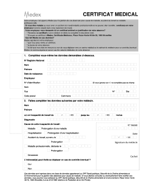 Votre Employeur Fait Appel Medex Pour La Gestion De Vos Absences Pour Cause De Maladie, Accident Du Travail Ou Maladie Health Fg  Form