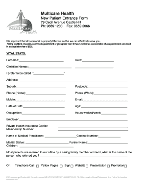 Patient Registration Form