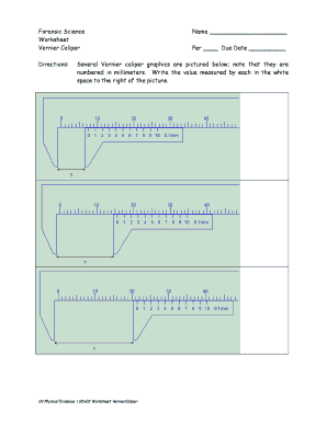 Vernier Caliper Practice Problems PDF  Form