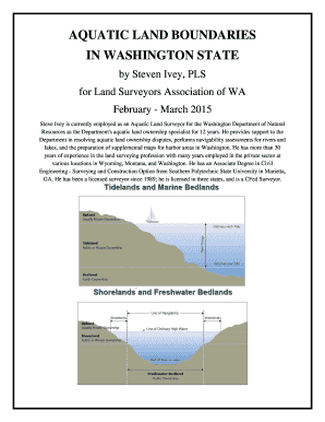 Aquatic Land Boundaries in Washington State Land Surveyors Lsaw  Form