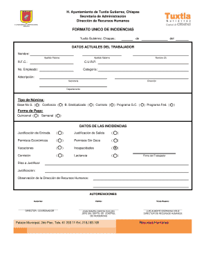 Incidencias Tuxtla  Form