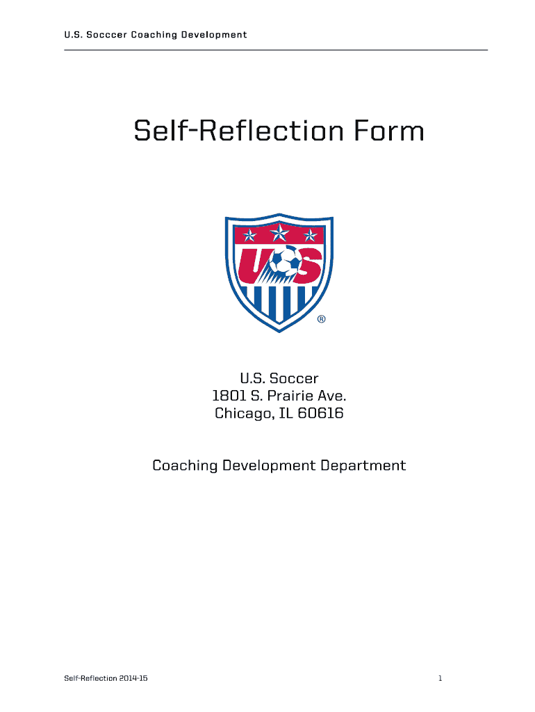 Get and Sign Self Reflection Form 2014-2022