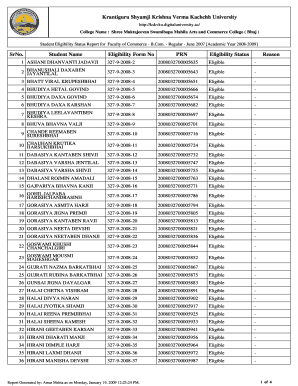 Mahila College Bhuj Merit List 22  Form