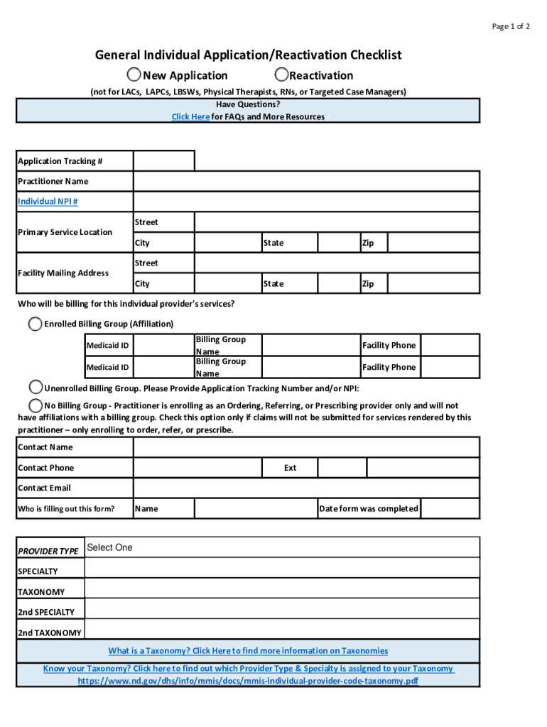  Npiregistry Orgwp ContentuploadsNorth Dakota Medicaid Individual Provider Application 2022-2024