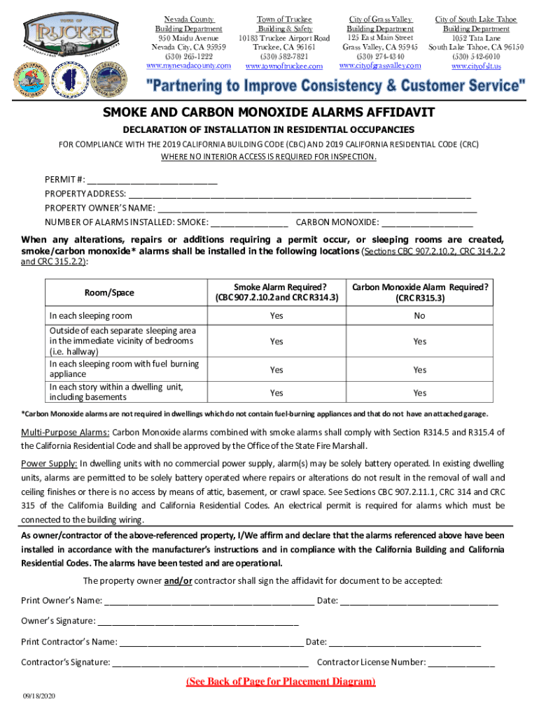 Truckee Building ClearanceNevada County, CAOnline PermitsInspectionsTown of TruckeeBuilding DepartmentNevada County, CATruckee B  Form