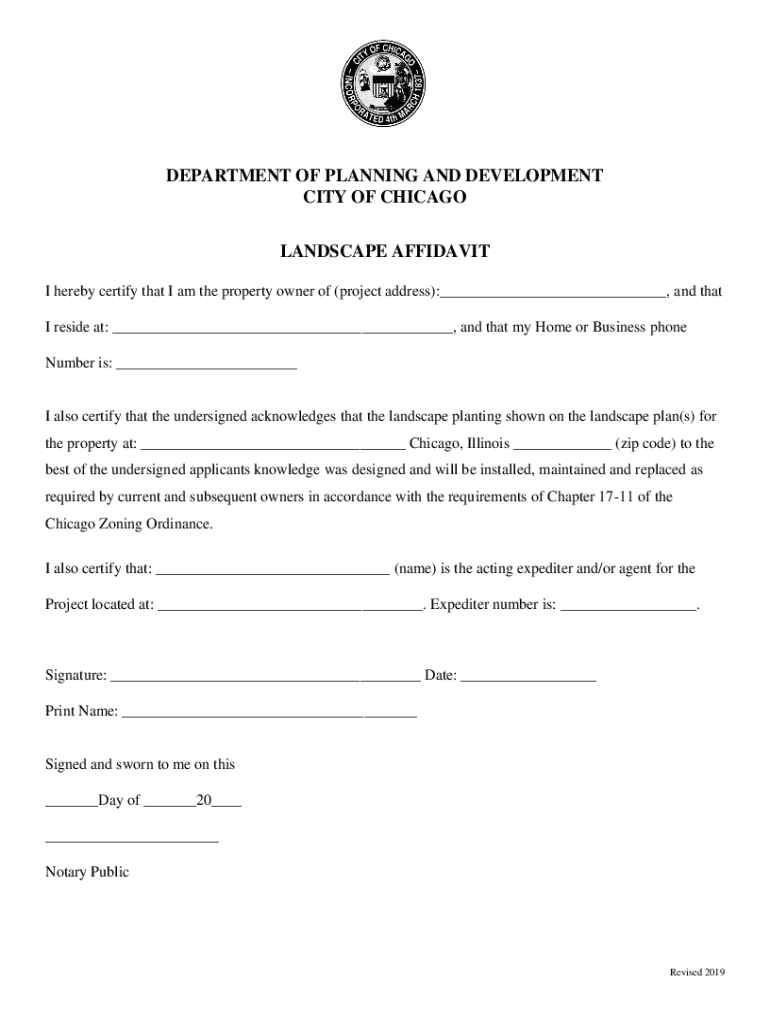 City of Chicago Landscape OrdinanceCity of Chicago Landscape OrdinanceCity Planning &amp;amp; Development City of Kansas City, M  Form