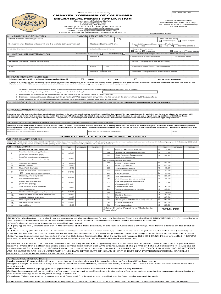 Caledonia Wi Govpermits LicensingPermits, Licensing &amp;amp; Miscellaneous FormsVillage of Caledonia