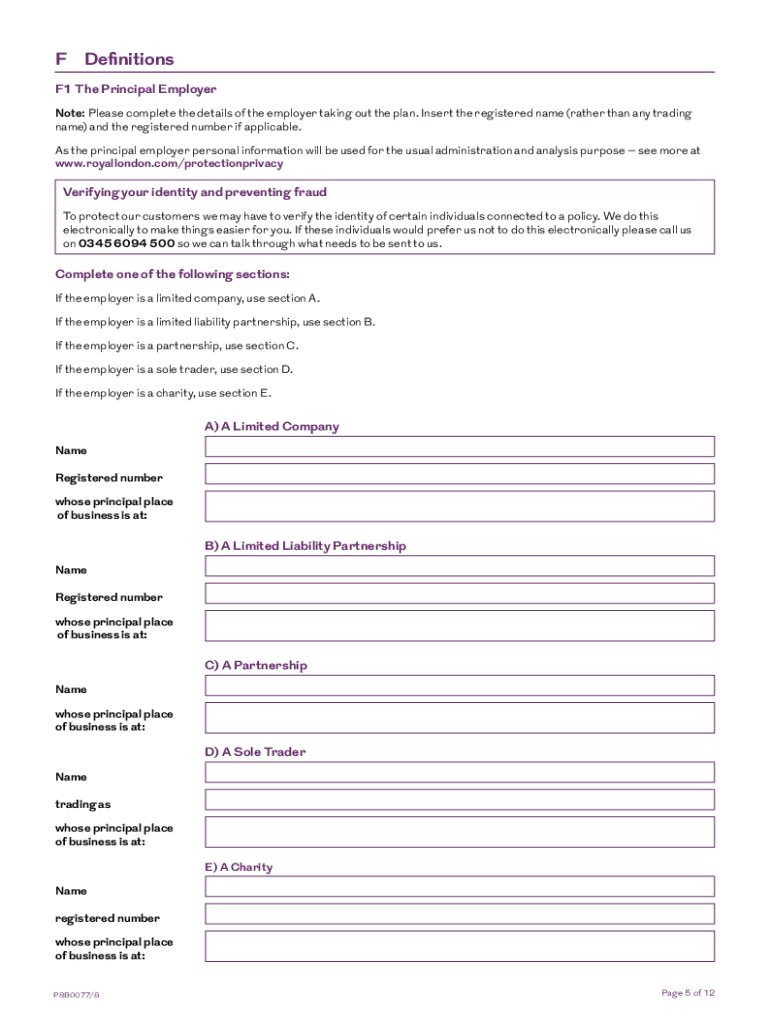 RELEVANT LIFE POLICY TRUST and NOMINATION FORMS Royal London