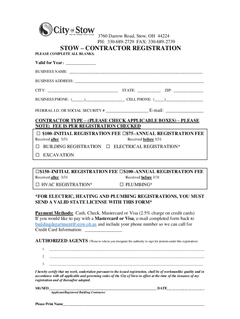 Stow City Hall, 3760 Darrow Rd, Stow, OH, City Government  Form