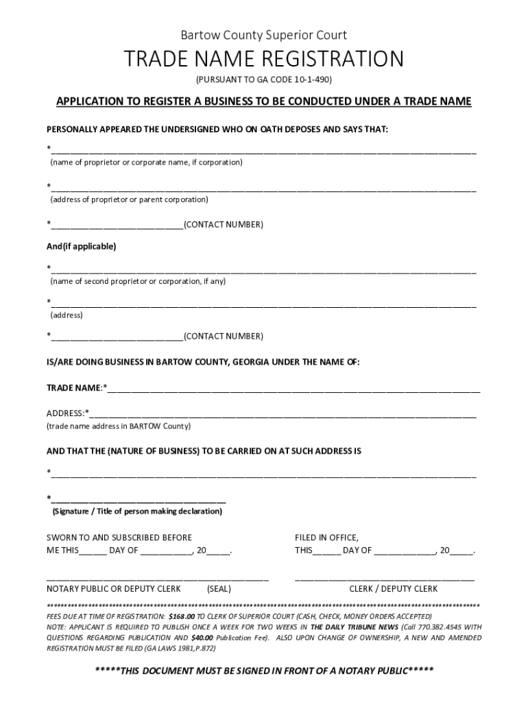 Barton County Superior Courtside NAME REGISTRATION  Form