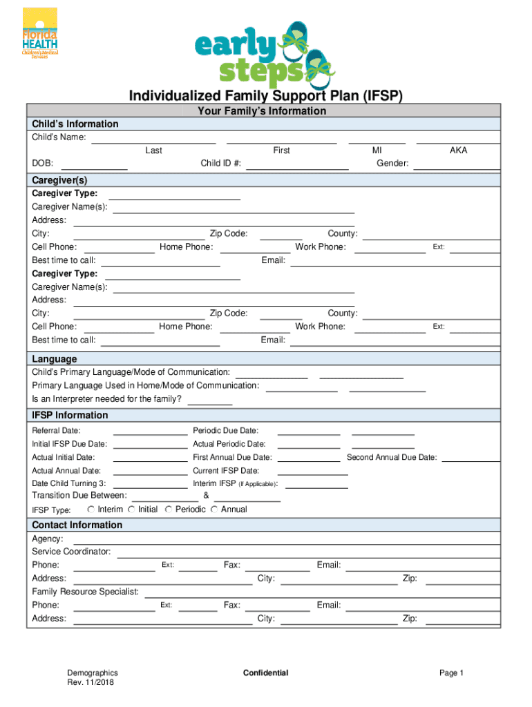 Familyconnect Orgeducationyour Childs Iep OrIndividualized Family Service Plan IFSP Early Intervention  Form