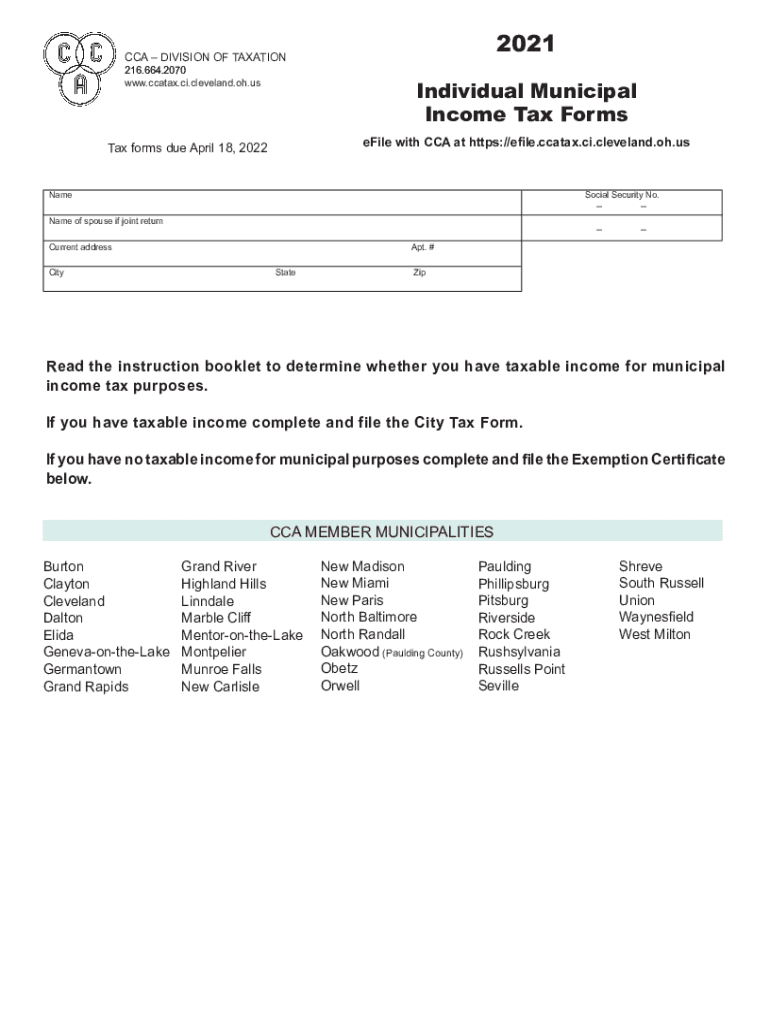  Ccatax Ci Cleveland Oh UsCCA Division of Taxation 2021-2024