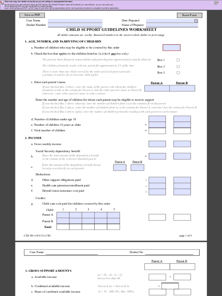  Massachusetts Child Support Guidelines 2017-2024