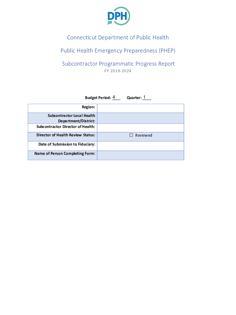  SubcontractorPHEP Programmatic Progress Report Form PDF 2022-2024