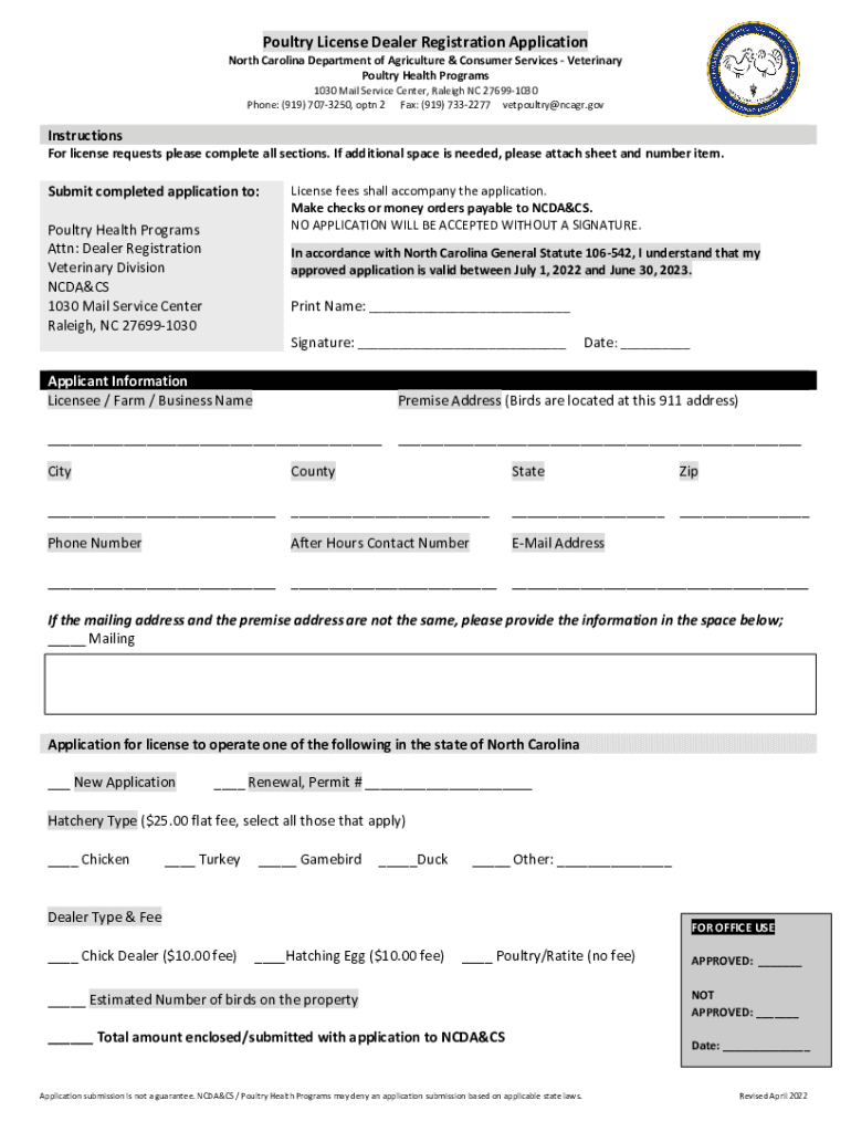  Gov Ie Poultry Registration Application Form PR1 FormSelling Eggs, Meat, and Poultry in North Carolina Growing Small FSelling Eg 2022-2024