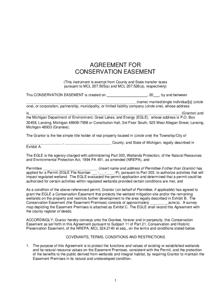 Easements, Covenants, and Preservation Agreements NPSConservation EasementsInternal Revenue ServiceConservation EasementsInterna  Form