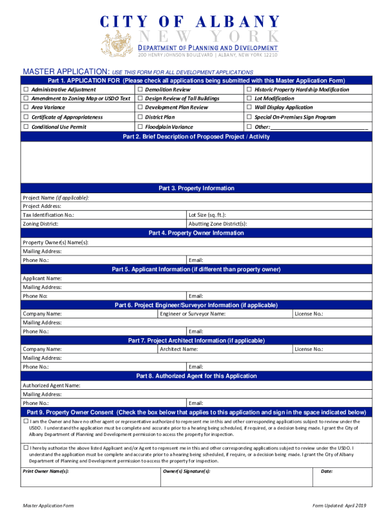 New York Master Planning City  Form