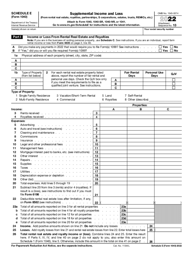  Schedule E Form and Instructions Form 1040Schedule E for Supplemental Income and Loss Explained2020 Schedule E Form and Instruct 2022-2024