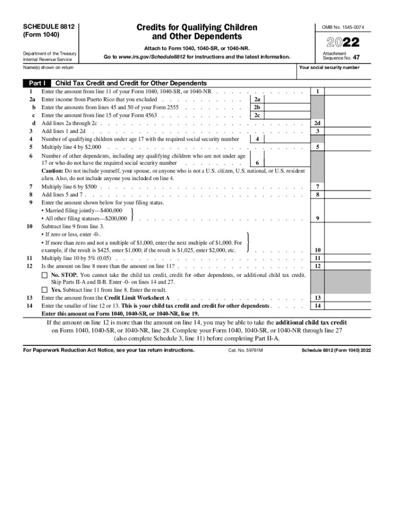  About Schedule 8812 Form 1040, Additional Child TaxAbout Schedule 8812 Form 1040, Additional Child Tax2020 Instructions for Sche 2022