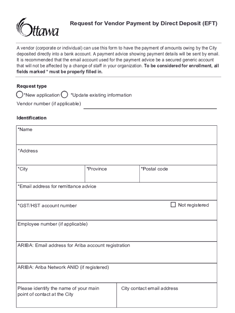 Vendor Ach Authorization Form Template