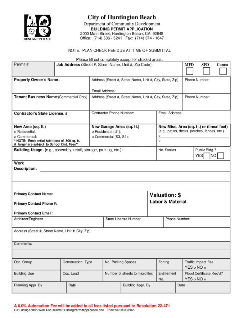 Engage Huntingtonbeachca GovCitizenAccessAccela Citizen Access Huntington Beach, California  Form